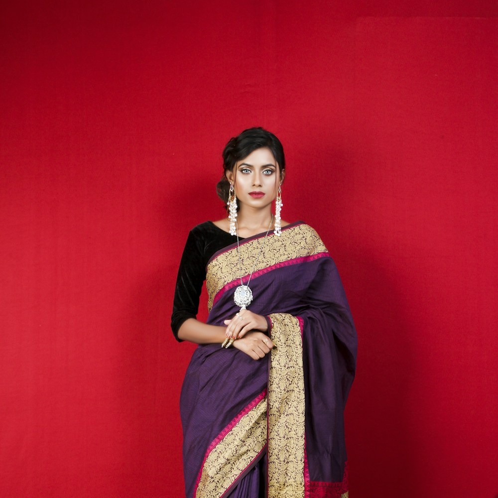 Silk Saree Draped Texture